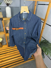 DIOR Women’s Premium Denim Cotton Shirt – Stylish & Comfortable