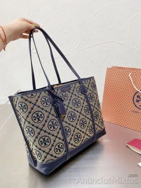 TORY BURCH PERRY T MONOGRAM MINI TOTE BAG
