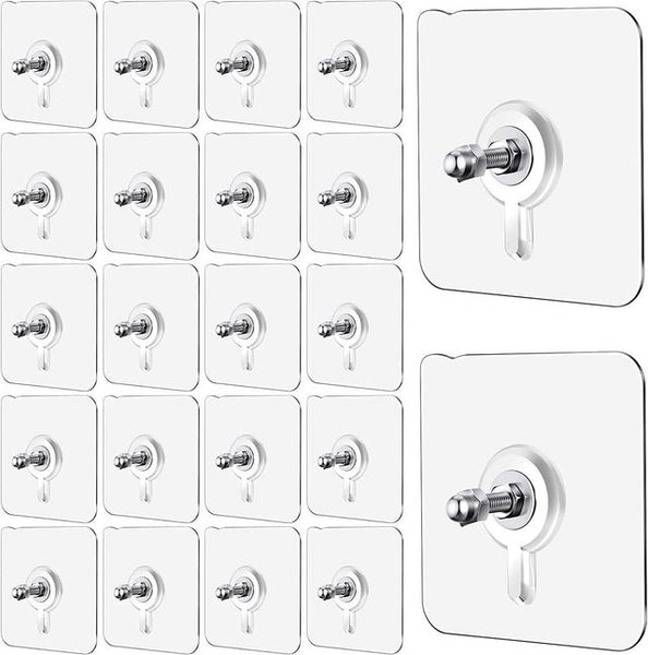 Wall Mount Screw Hooks for Kitchen Bathroom Bedroom Living Room 40 Pcs