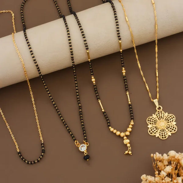 Moti Mangalsutra Combo Set (Buy 1 Get 3 Free)