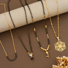 Moti Mangalsutra Combo Set (Buy 1 Get 3 Free)