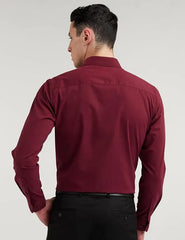 Men’s Maroon Slim Fit Formal & Casual Shirt Full Sleeve Solid Shirt Pack of 2